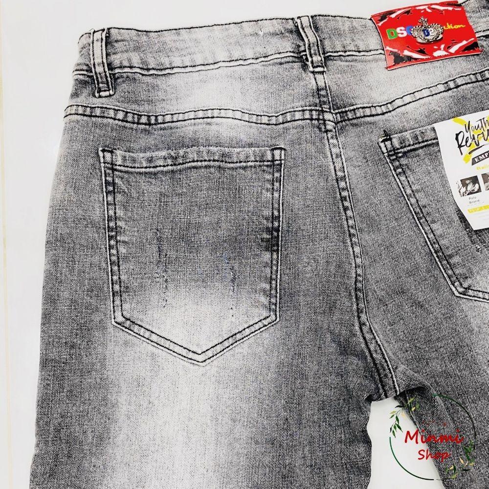 Quần Sọt Jean Nam Short Rin Rách Co Giãn Chất Lượng Hàng VNXK