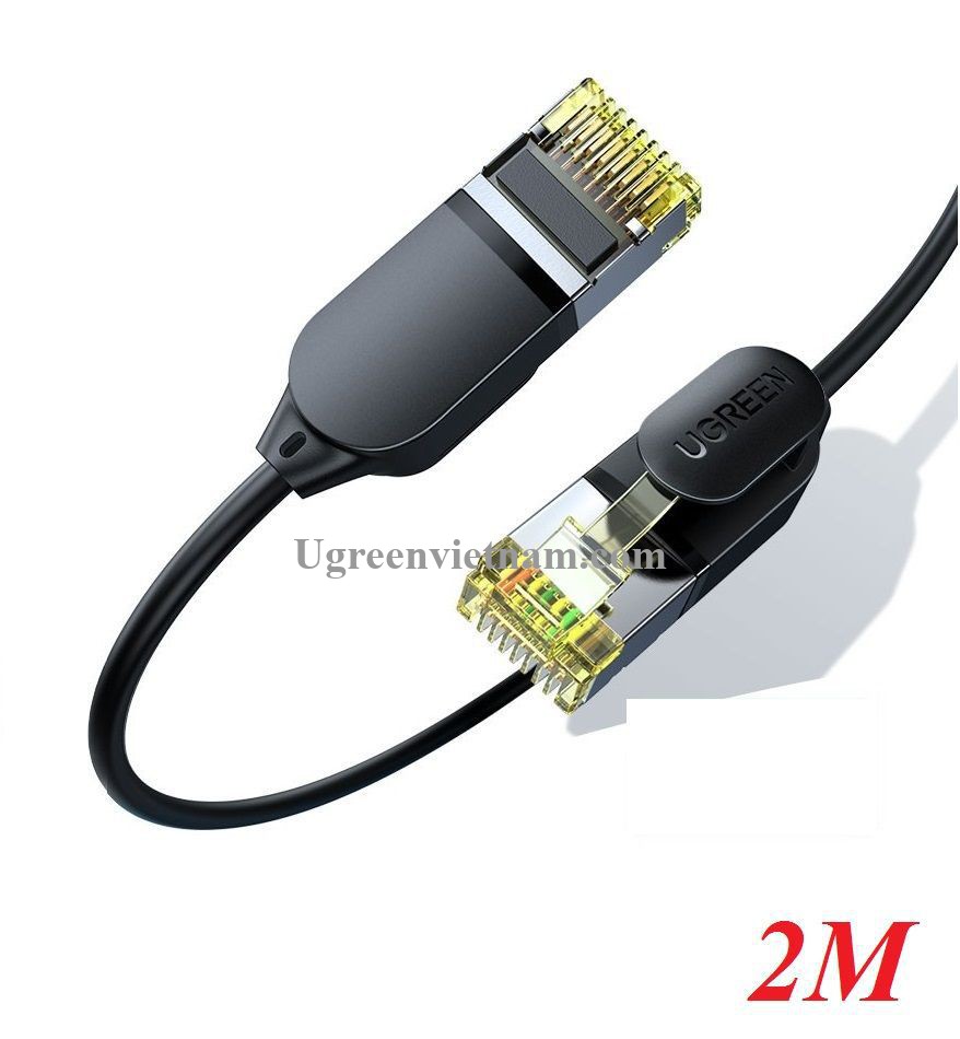 Ugreen 80417 2M 10Gbps màu đen cáp mạng CAT7 siêu mỏng nhỏ 0.38mm NW149 - Hàng chính hãng