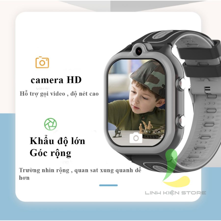 Đồng hồ thông minh định vị trẻ em Wonlex KT29 - Thiết bị đeo tay quan sát trẻ hỗ trợ videocall và nghe gọi 2 chiều - Hàng nhập khẩu
