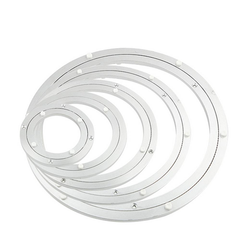 Aluminum Alloy Round Rotating Turntable Bearing Table Silver White