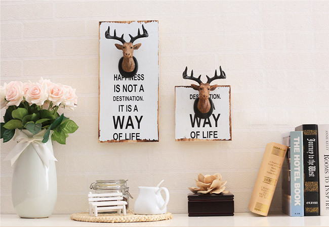 bảng gỗ đầu hươu