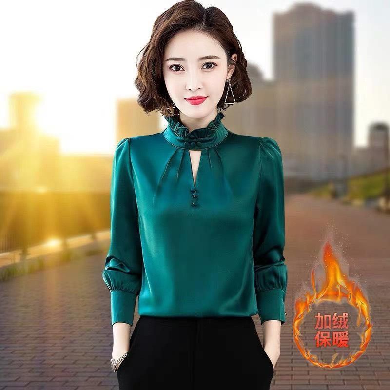 ÁO KIỂU TAY DÀI CÓ CỔ THANH LỊCH, SANG TRỌNG CHO PHÁI NỮ SC