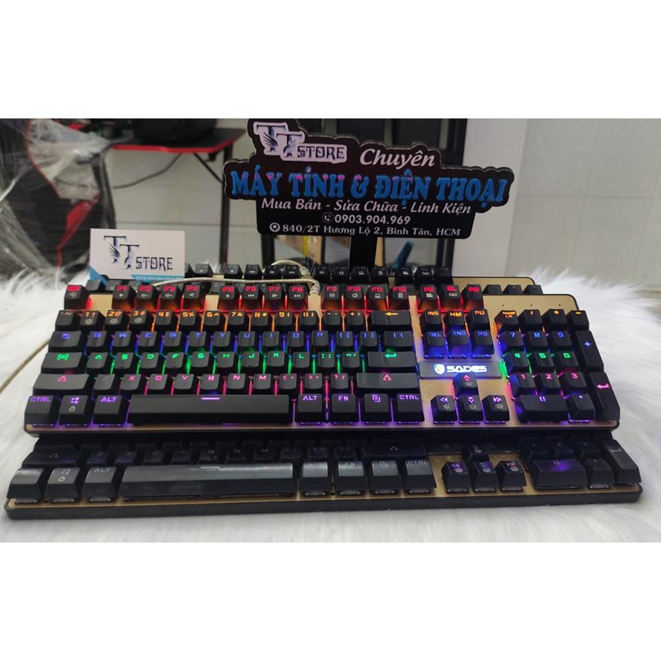 Bàn phím cơ SADES RGB 104 keys - HÀNG CHÍNH HÃNG