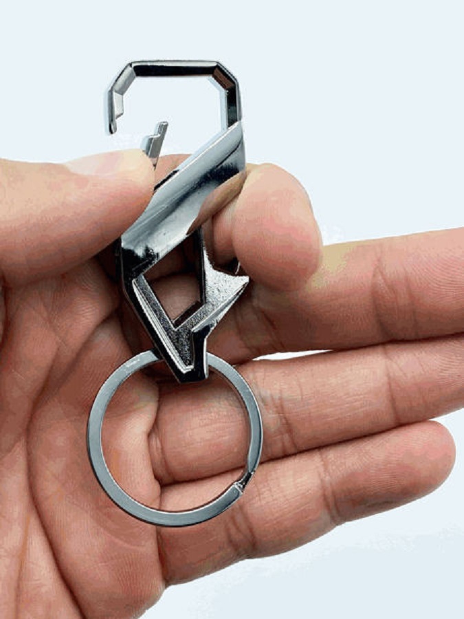 Móc khóa có khấc khui nắp chai sáng bóng không gỉ loại tốt MK015