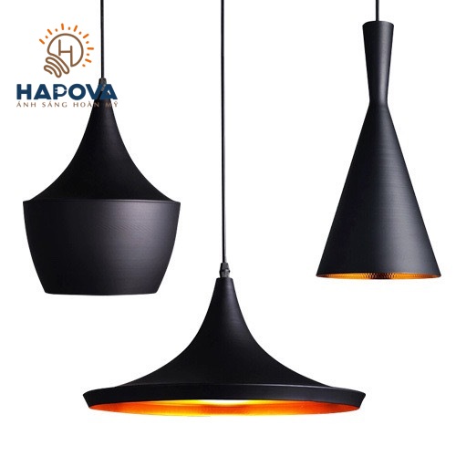 Đèn trần trang trí bàn ăn phòng khách thả Bắc Âu HAPOVA KUSUM 5003 + Tặng kèm bóng led AS Vàng