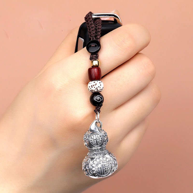 Dây chuyền phong thủy bằng Tittan mặt hình hồ lô Tài Lộc - HL01