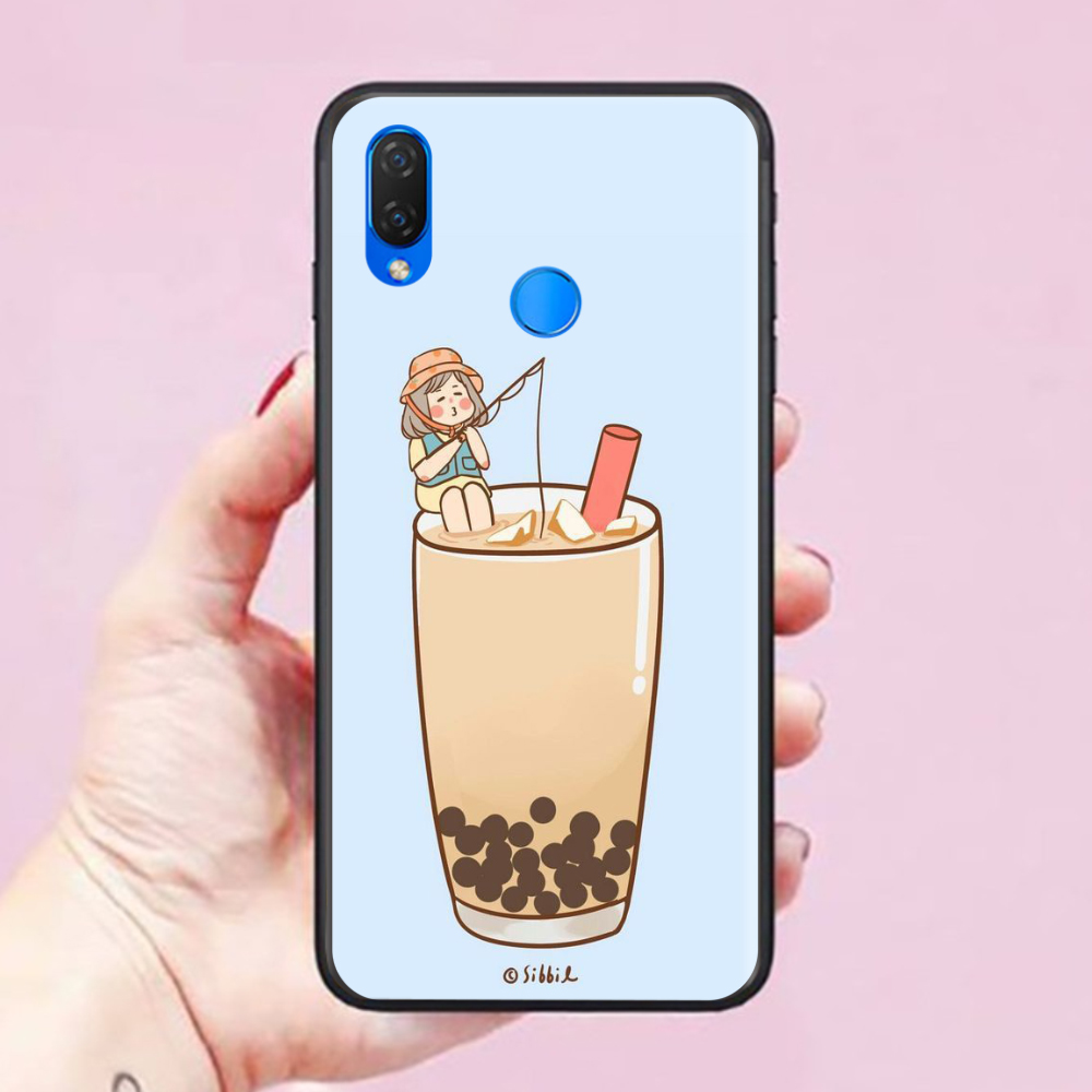 Ốp lưng dành cho điện thoại Huawei Nova 3i Hình Trà Sữa Cute