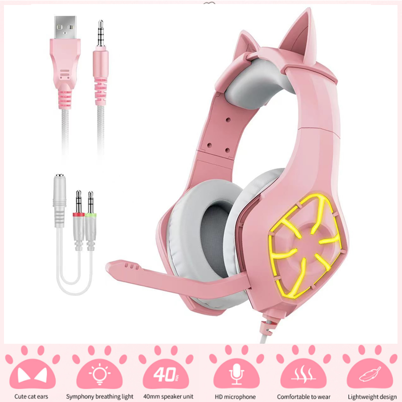 GS-1000 Game Tai Nghe Tai Nghe Chơi Game Bass Stereo Trên Đầu Tai Nghe Máy Tính Laptop Micro Có Dây Tai Nghe Cho Máy Tính PS4 Xbox