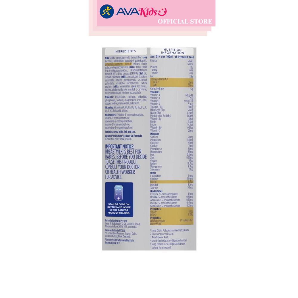 Sữa bột Aptamil Úc Profutura số 2 900g (6 - 12 tháng)