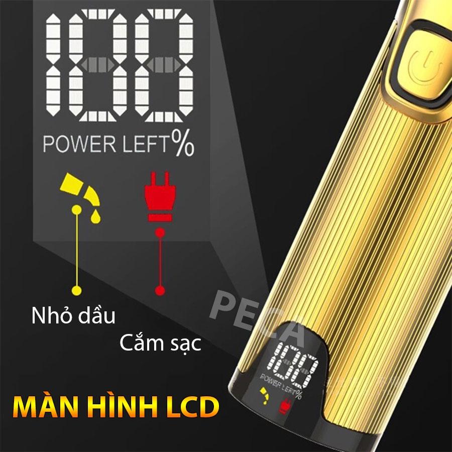 Tông đơ cắt tóc chuyên nghiệp KEMEI KM-K32S pin trâu 4 tiếng có màn hình LCD sử dụng đế sạc USB thích hợp sử dụng cho salon, barber shop, tiệm tóc