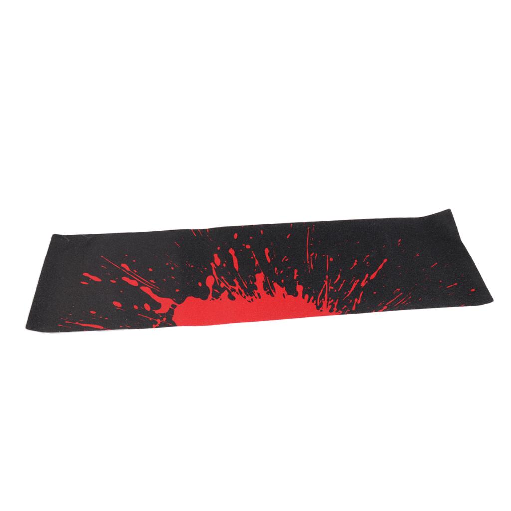 Skateboard Deck Sandpaper Grip Tape Griptape Sheet 84 x 23cm Black and red