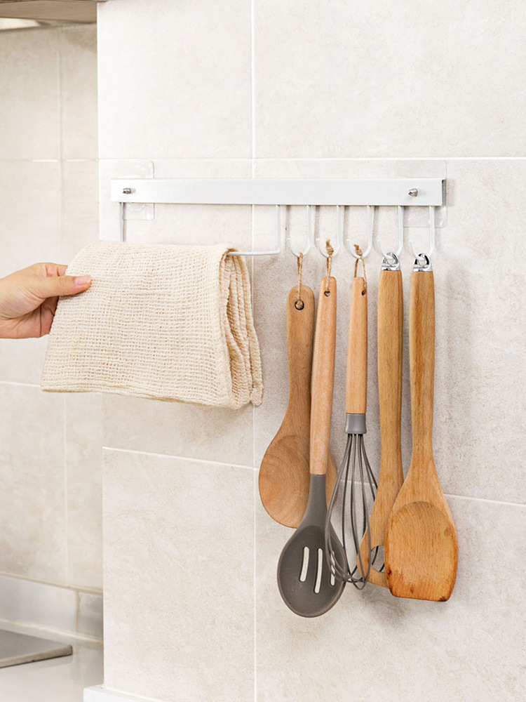 Móc treo dán tường đa năng bằng sắt, không cần khoan lỗ, đục tường, kèm móc dán, chọn màu theo ý