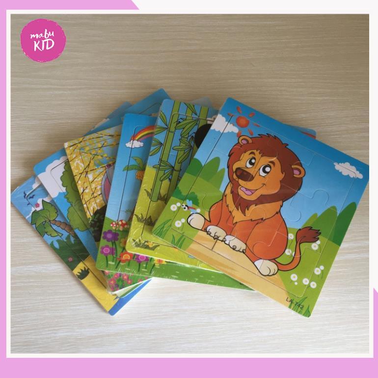 Bộ Xếp Hình Cho Bé Tranh Ghép 9 Miếng Bằng Gỗ - Đồ Chơi Gỗ Thông Minh Cho Bé