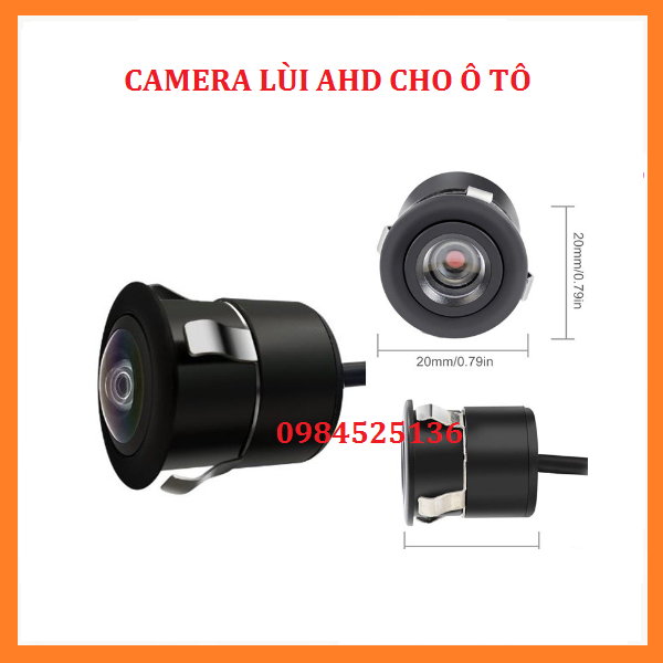 [Hỗ Trợ Lắp Đặt] Camera lùi loại AHD tròn chuyên đêm siêu nét độ phân giải 1080p cao cấp, chống nước, Siêu bền, Camera de ô tô, camera lùi ô tô giá rẻ, camera quan sát, camera lùi xe hơi giá rẻ. camera oto có cân bằng ánh sáng vào ban đêm. Phụ kiện xe hơi