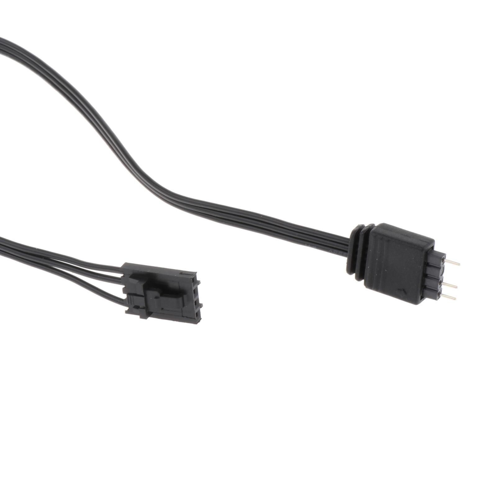 Fan Adapter Cable Black Extension Cable Connector 4 Pin RGB to ARGB 5V 3 Pin