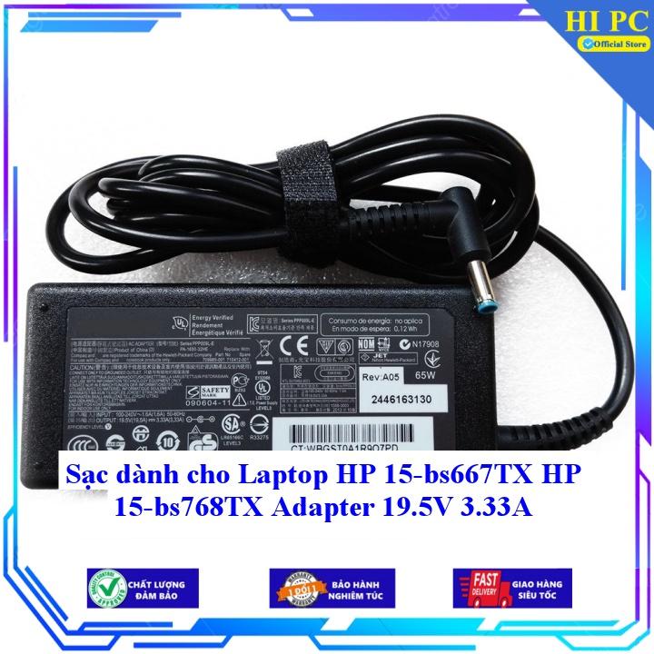 Sạc dành cho Laptop HP 15-bs667TX HP 15-bs768TX Adapter 19.5V 3.33A 0 Kèm Dây nguồn - Hàng Nhập Khẩu