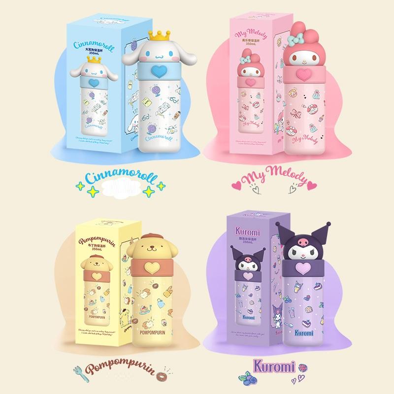 Bình giữ nhiệt Sanrio family inox316 siêu cute 350ml