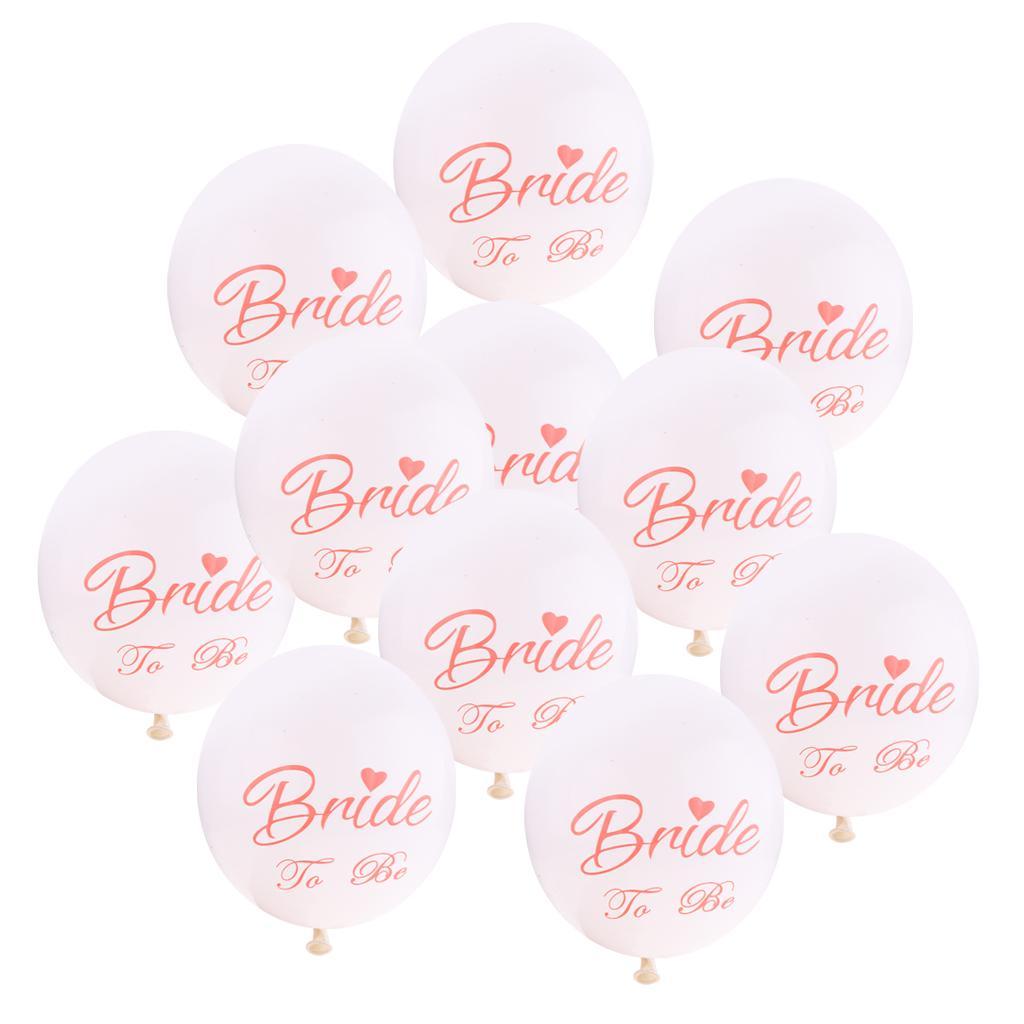 20 Pieces Latex White Balloon Pink Printed Wedding Bridal Shower