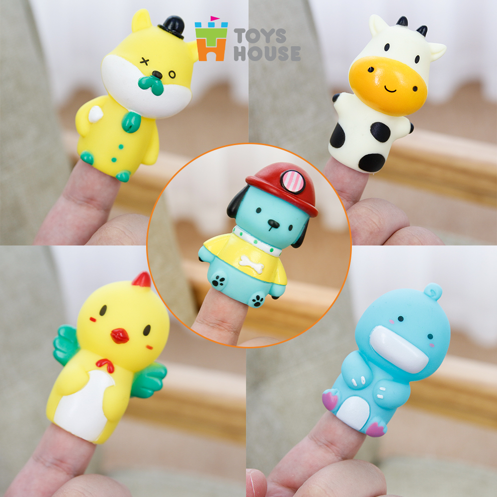 Đồ chơi Rối ngón tay chơi ú òa với bé - Toyshouse - chất liệu cao su mềm - BPA free