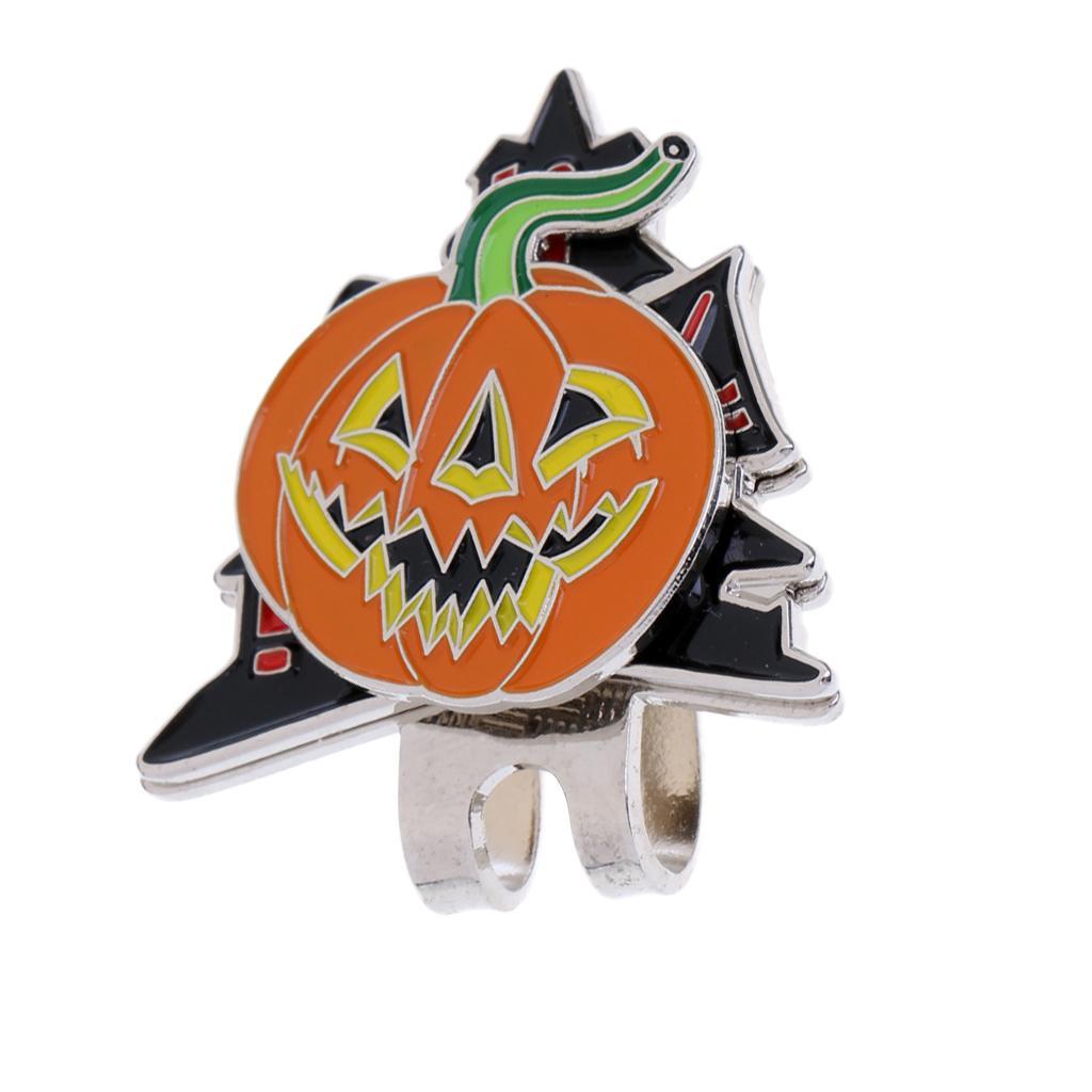 New Halloween Pumpkin & Santa Claus Golf Ball Marker With Magnetic Hat Clip