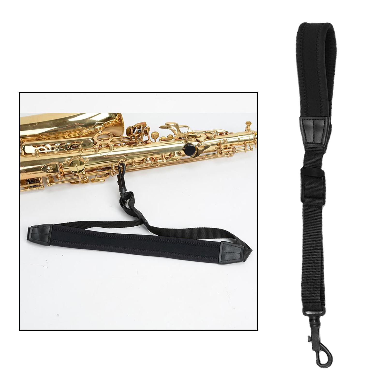 Premium Saxophone Neck Strap Handmade Breathable Pad & Plastic Hook