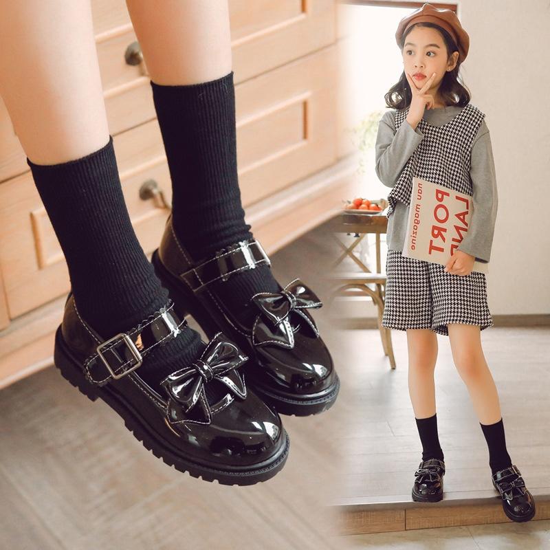 Giày búp bê bé gái thắt nơ da mềm đế êm thời trang mẫu mới 2022 size 27-38