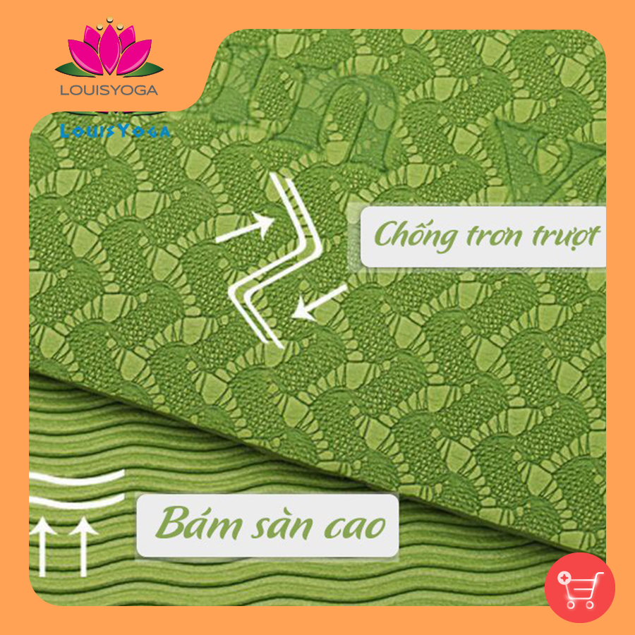 Thảm tập yoga gym định tuyến 8mm chất liệu TPT an toàn khi sử dụng dộ bám cao