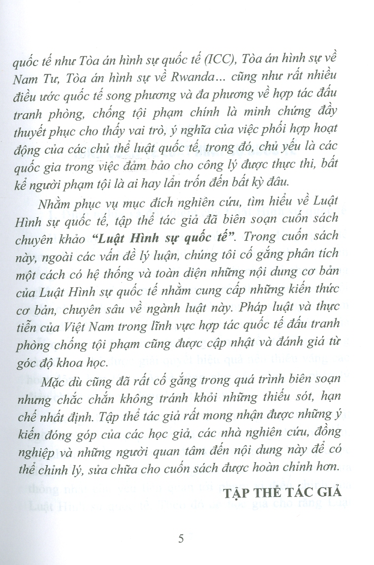 Luật Hình Sự Quốc Tế (Sách chuyên khảo)