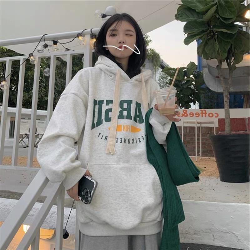 Áo hoodie nỉ bông HARSII màu TRẮNG/NÂU/XÁM CHÌ ️ Nam nữ unisex ️ Áo Khoác Hoodie form rộng Jaystoree