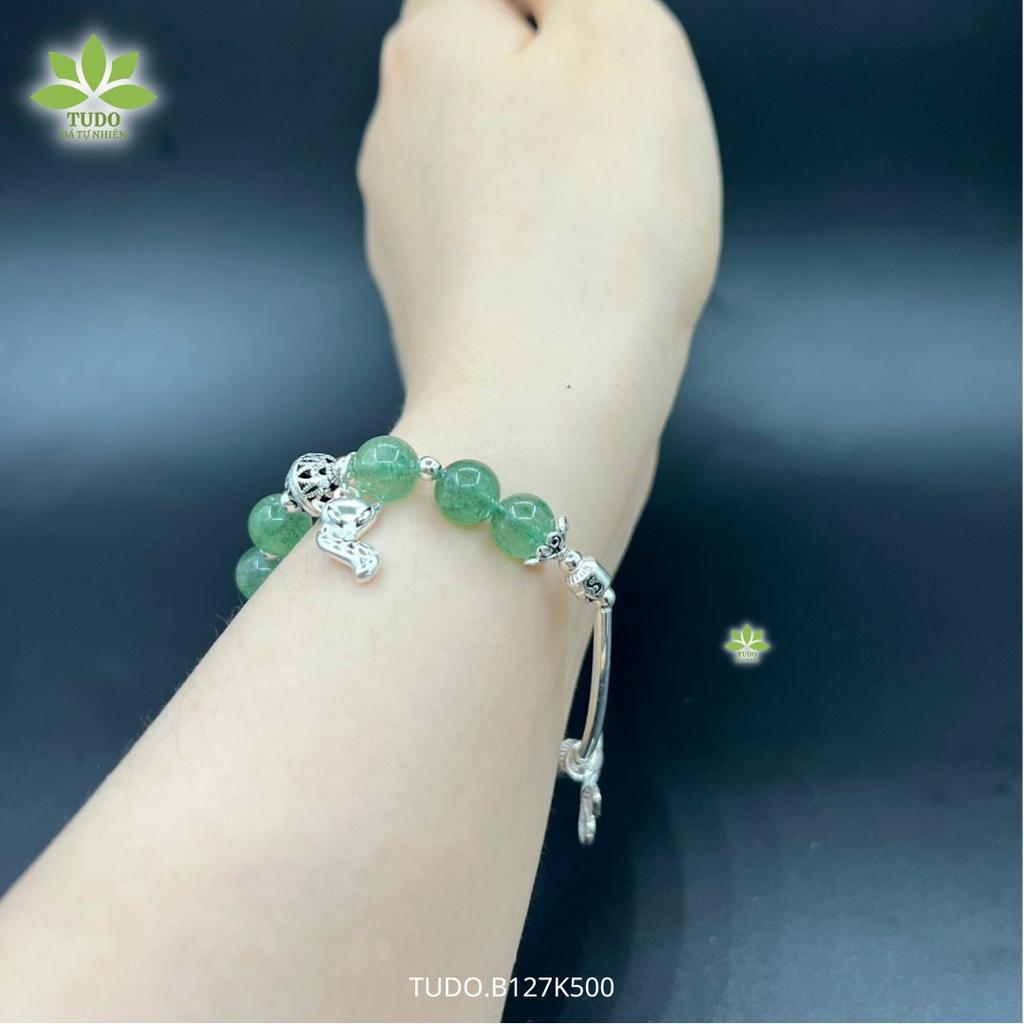 Vòng Tay Nữ Đẹp - Vòng Phong Thủy Mệnh Mộc Hỏa TUDO B127K500 VCBTADX Charm Bạc Hồ Điệp, Hồ Ly - Tình Duyên