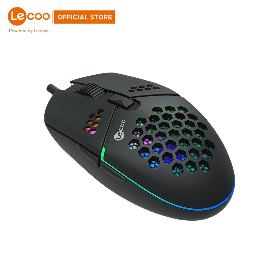 Chuột game có dây Lecoo MS105 tích hợp Led RGB, siêu nhẹ - BH 24 tháng, Hàng nhập khẩu