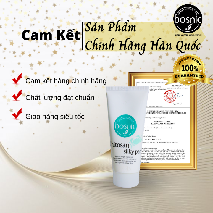 Mặt Nạ Ủ Tóc Chitosan Silky Pack BOSNIC 100ML