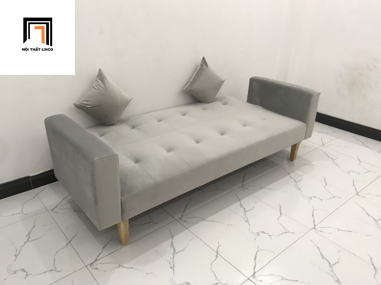 Bộ ghế sofa bed đa năng BTV xám ghi trắng nhiều kích cỡ