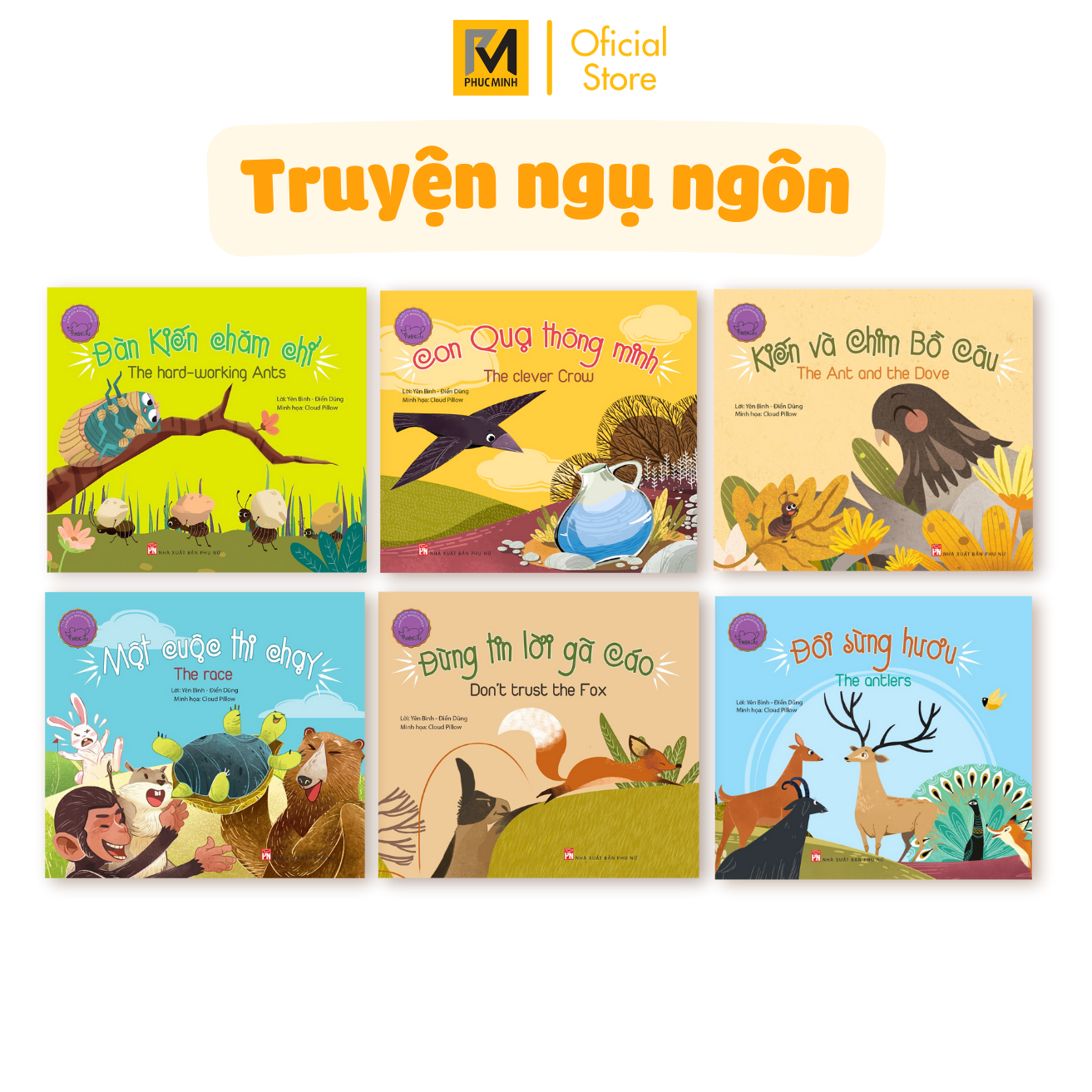 Bộ 6 Sách - Truyện Ngụ Ngôn Song Ngữ Anh - Việt Cho Bé