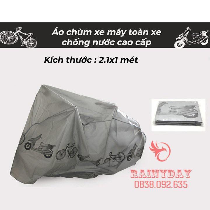 Bạt áo phủ trùm che xe máy sh vespa moto pkl vision xe đạp điện chống nắng mưa vải dù loại dày