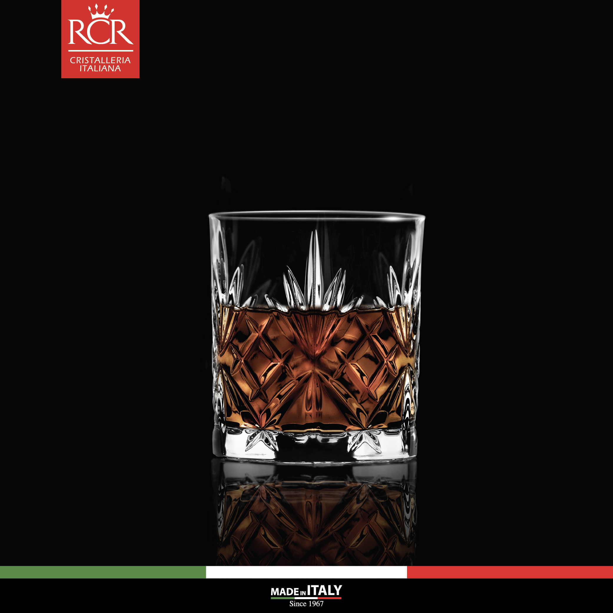 Ly Dof/ Ly Rock Uống Rượu Mạnh, Cocktail Thuỷ Tinh Pha Lê Không Chì Ý RCR Crystal – Melodia Dof Tumbler 240ml