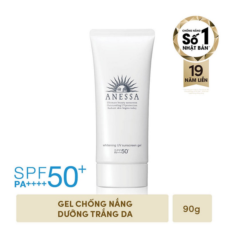 Tặng Sữa chống nắng Anessa 12ml khi mua Gel chống nắng dưỡng trắng bảo vệ da SPF 50+ PA++++ 90g