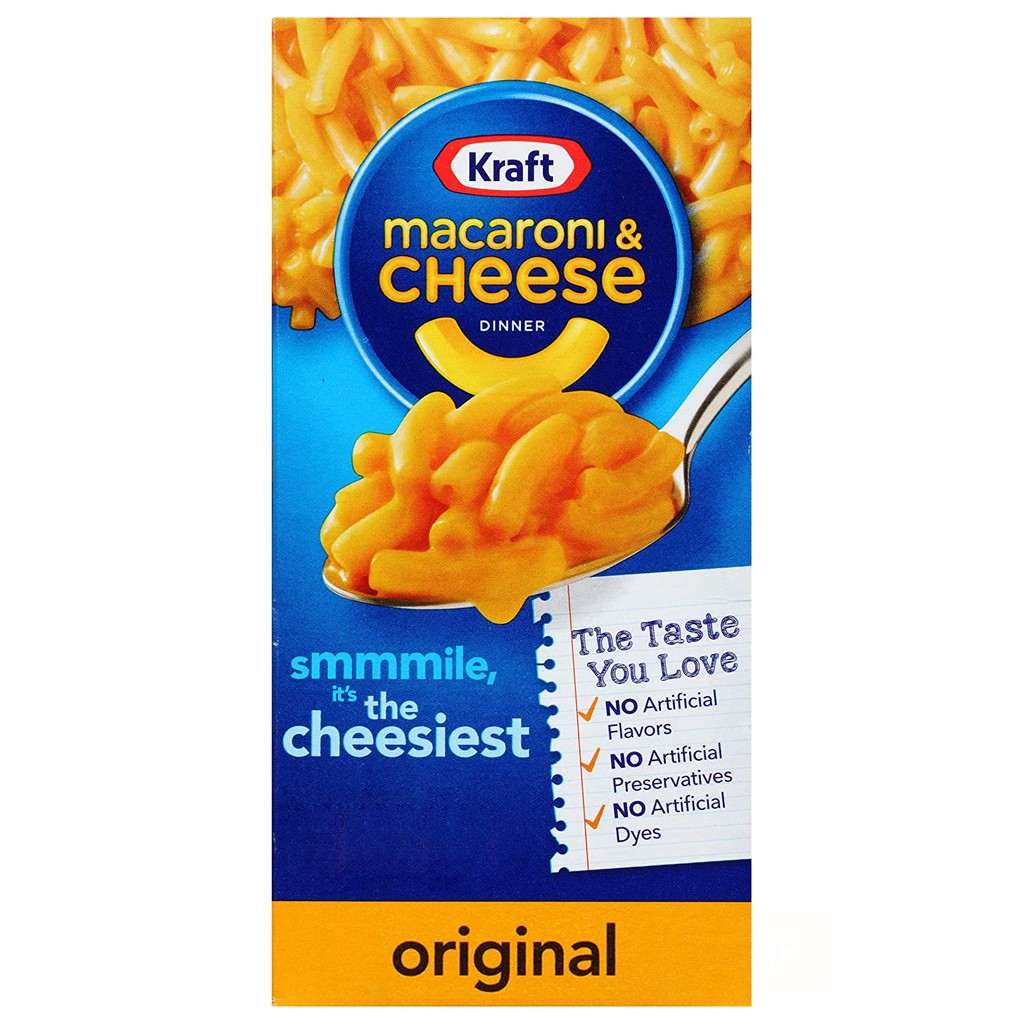 Nui Phô Mai hiệu Kraft Macaroni &amp; Cheese Original USA - Hộp 206g