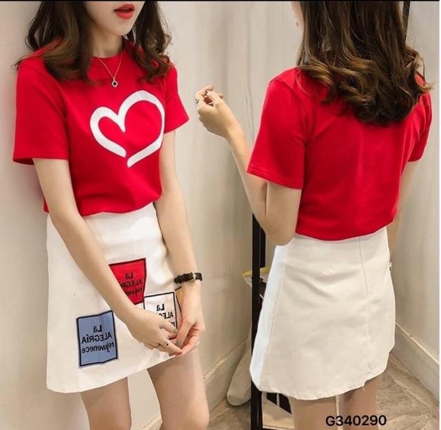 SẴN Váy áo tim cho con ti khoá dọc sz M-2Xl