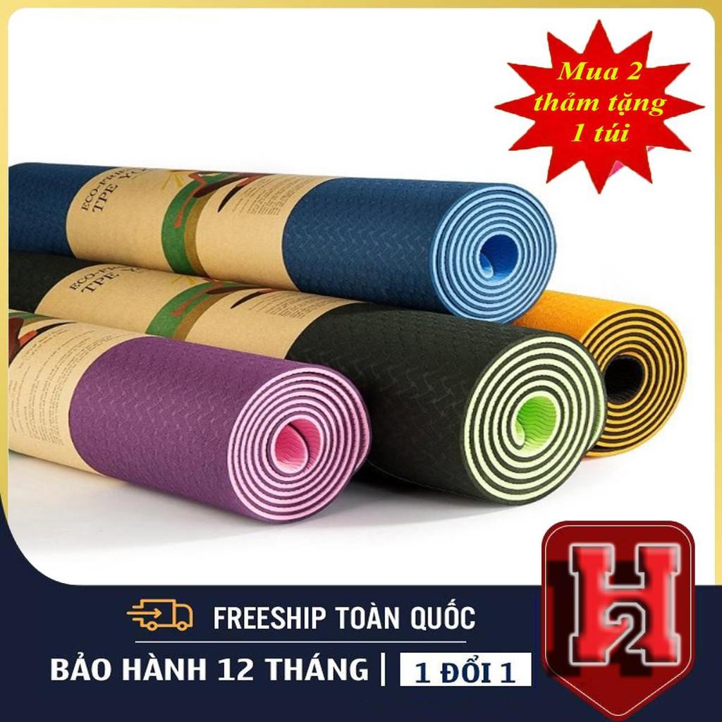 Thảm Tập Yoga 2 Lớp 6MM _Khách Được Chọn Màu