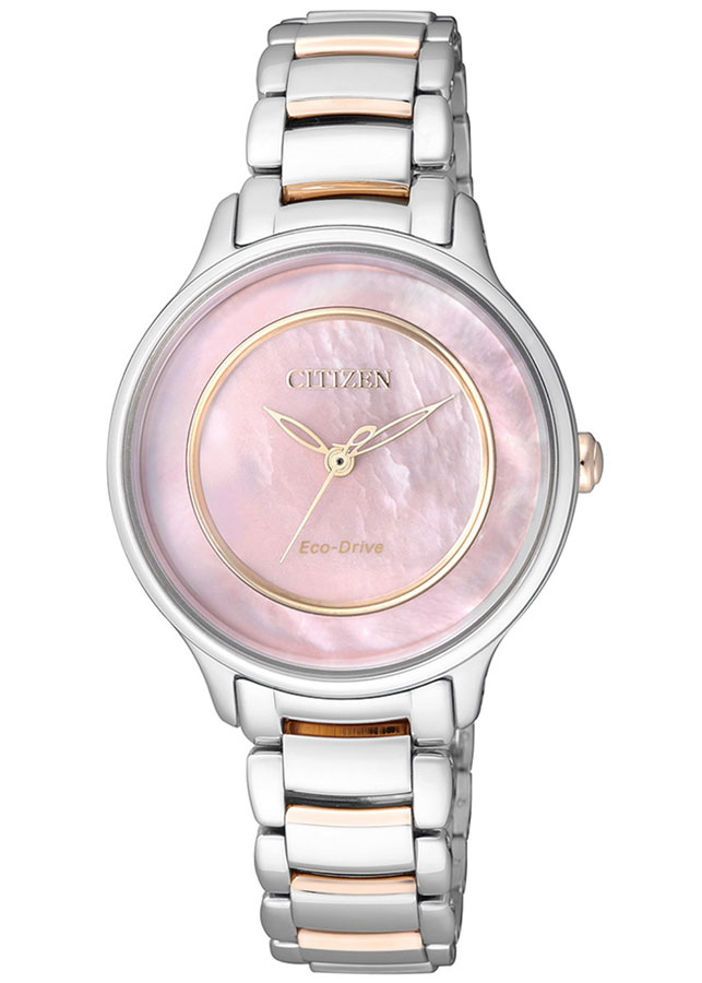 Đồng Hồ Nữ Citizen Dây Thép Không Gỉ EM0384-56D - Mặt Xà Cừ