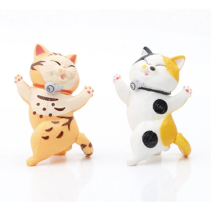 Combo full bộ mô hình 10 mèo dancing siêu dễ thương quà tặng trang trí