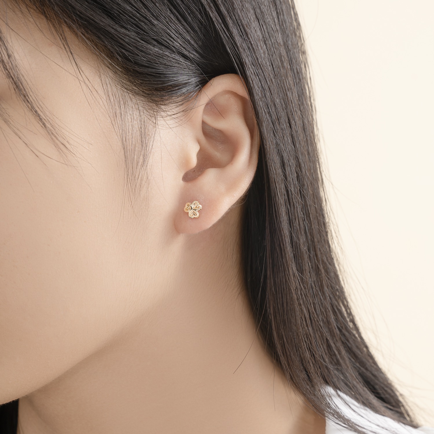 Bông Tai Nữ Vàng 14K BT412 Huy Thanh Jewelry