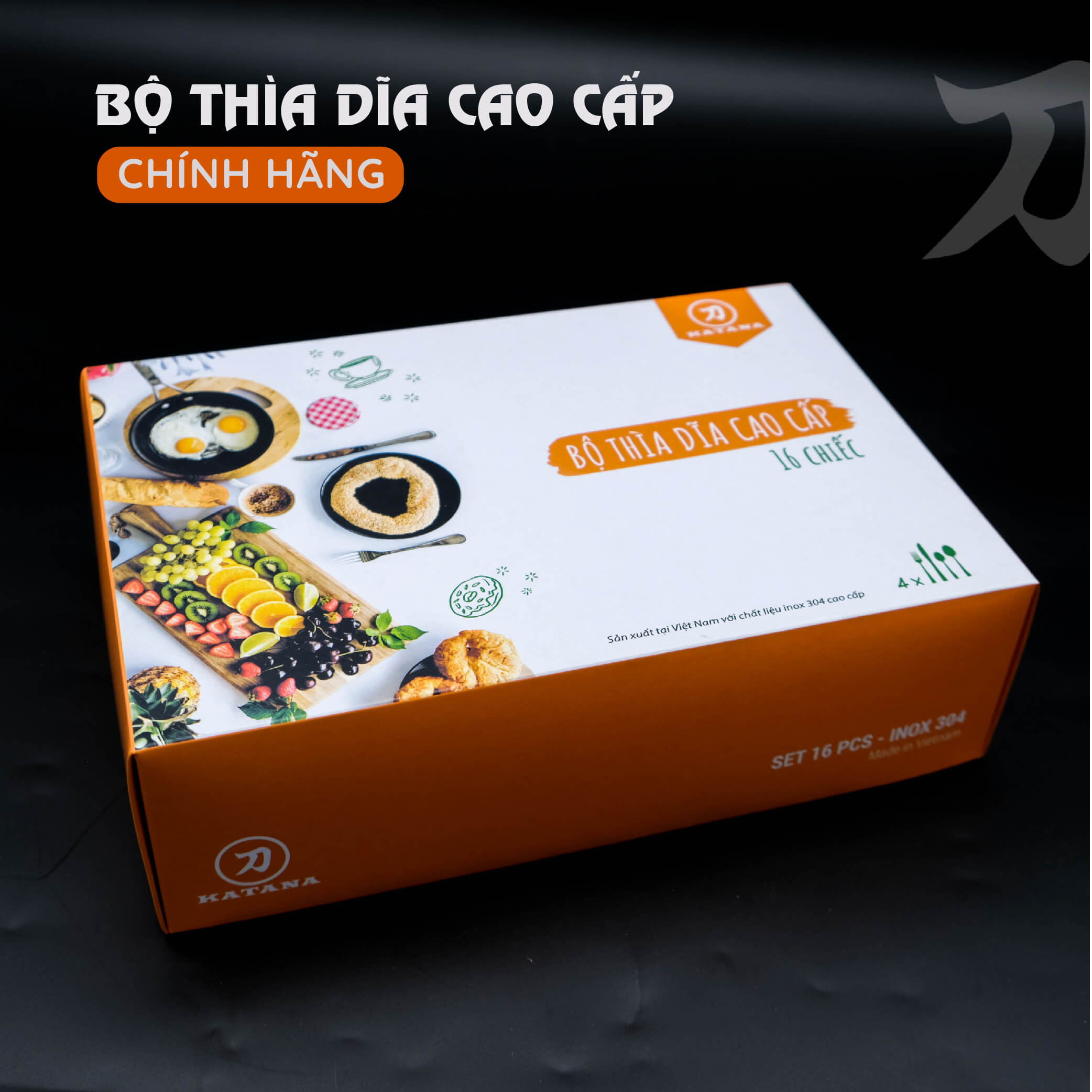 Set 16 chiếc thìa dĩa cao cấp thương hiệu KATANA - KATA400