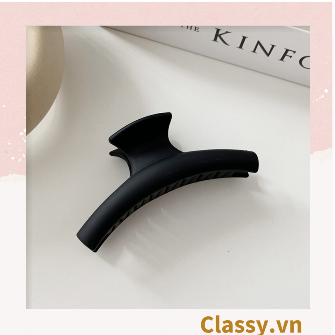 Kẹp tóc càng cua Classy basic nữ đơn sắc, kiểu dáng thanh mảnh hàn quốc hot trend PK715