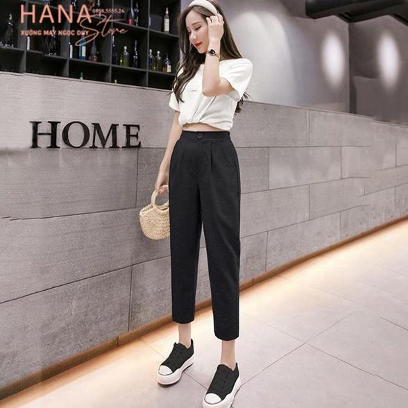 Quần Baggy Nữ chất đũi Hàn cao cấp Madela, phong cách trẻ trung năng động , kiểu dáng basic dễ phối đồ - QBG103