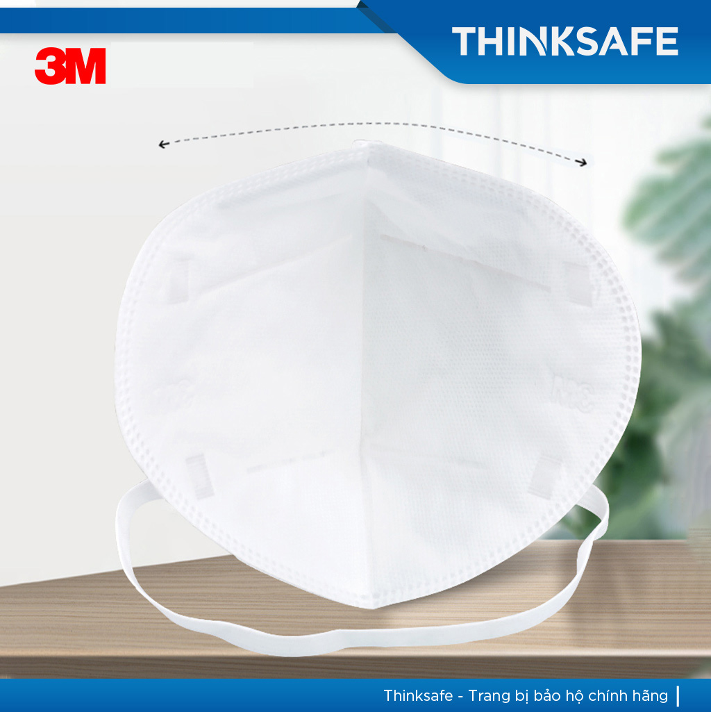 Khẩu trang N95 3M 9502 kháng khuẩn chống bụi mịn - Khẩu trang 3d mask thiết kế thoải mái khi đeo đạt chuẩn N95 kháng khuẩn, chống bụi, chống độc, Khẩu trang 3M chính hãng