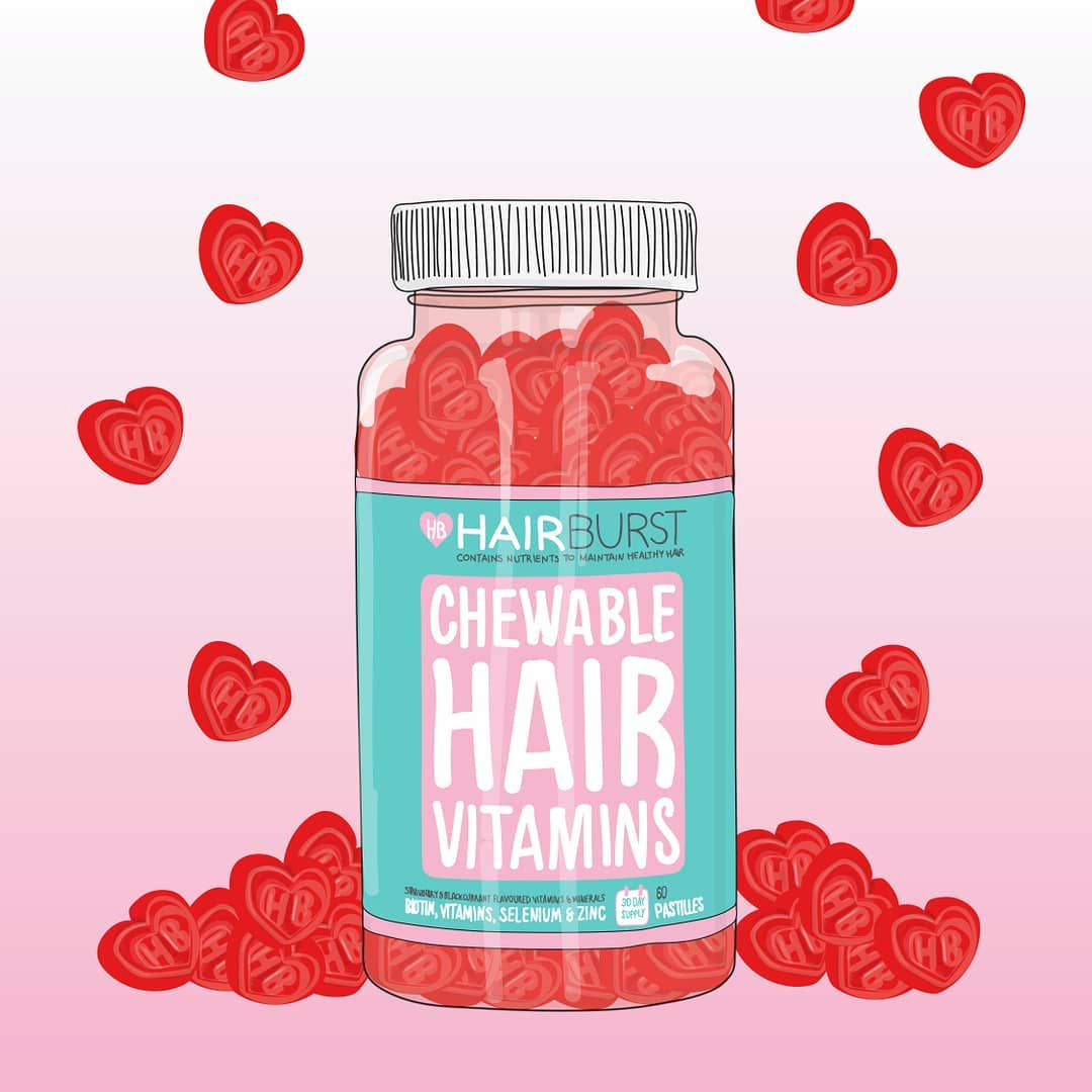 Kẹo dẻo vitamin chăm sóc, kích thích mọc tóc Hairburst Chewable Hair Vitamins 60 viên