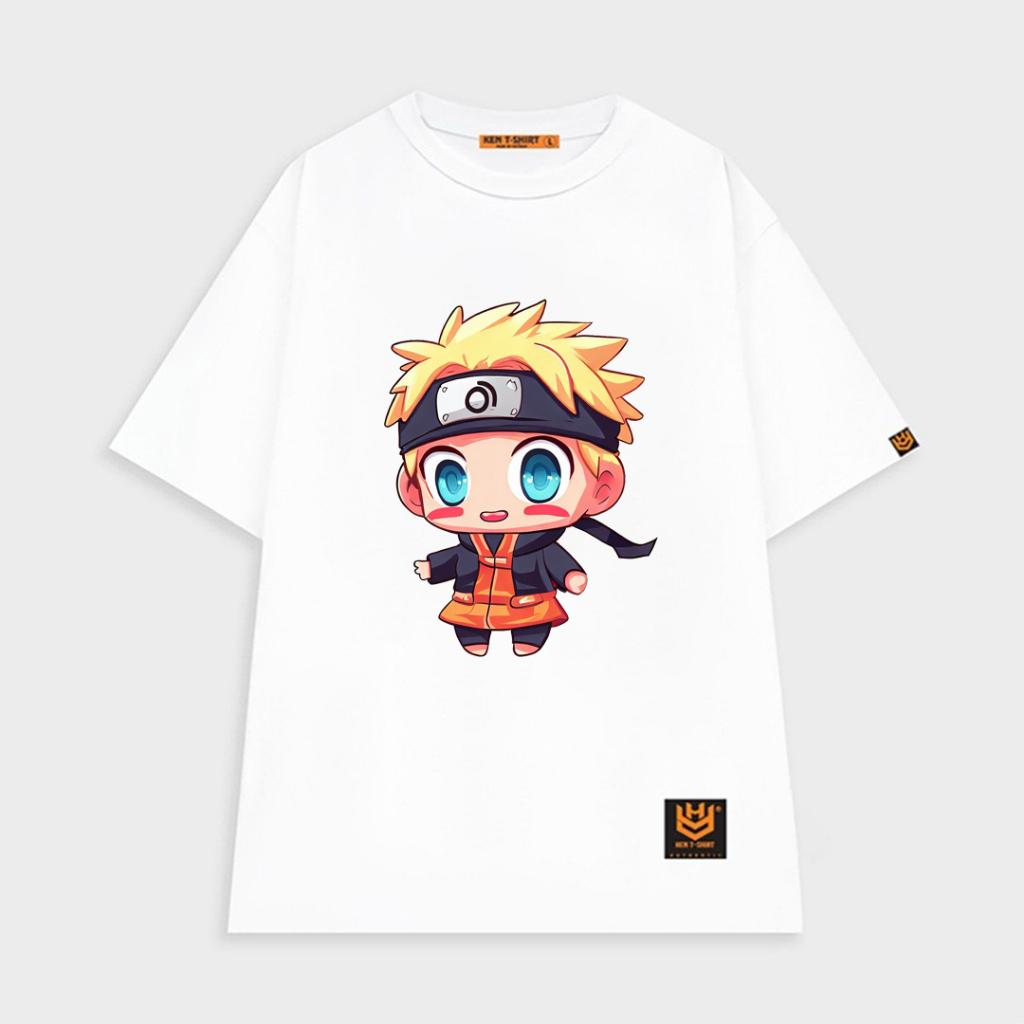 Áo thun tay lỡ unisex áo phông nam nữ oversize hình manga Naruto ninja vui nhộn