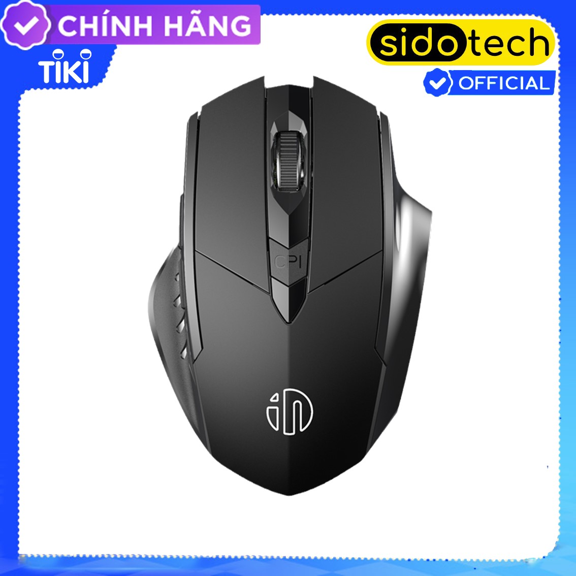 Chuột gaming không dây sạc pin Sidotech P6W cho game thủ chơi game chuyên nghiệp kết nối Wireless 2.4G không độ trễ, pin sạc sử dụng 30 ngày tương thích máy tính laptop window Mac OS - Hàng Chính Hãng